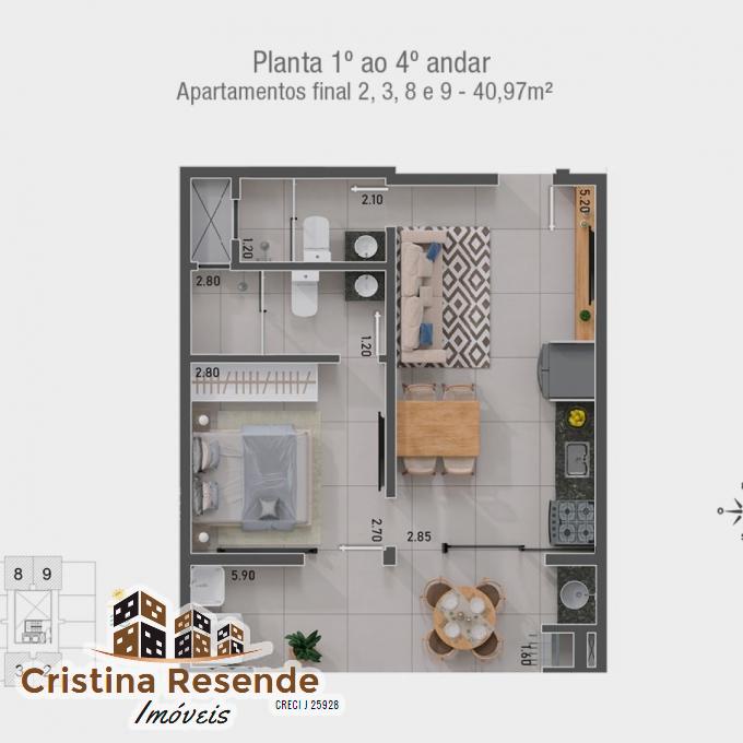 Apartamento, 1 quarto, 41 m² - Foto 4